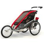 Chariot Cougar 1 CTS Jogging Stroller

·A single child carrier outdoor stroller. Is awesome on all terrain

·Includes rain & bug cover, cargo storage & jogging wheel

·5 point safety seatbelt & brake

·Folds for travel 

·Rented separately, but can convert to bike trailer, hiking carrier, X-C Ski